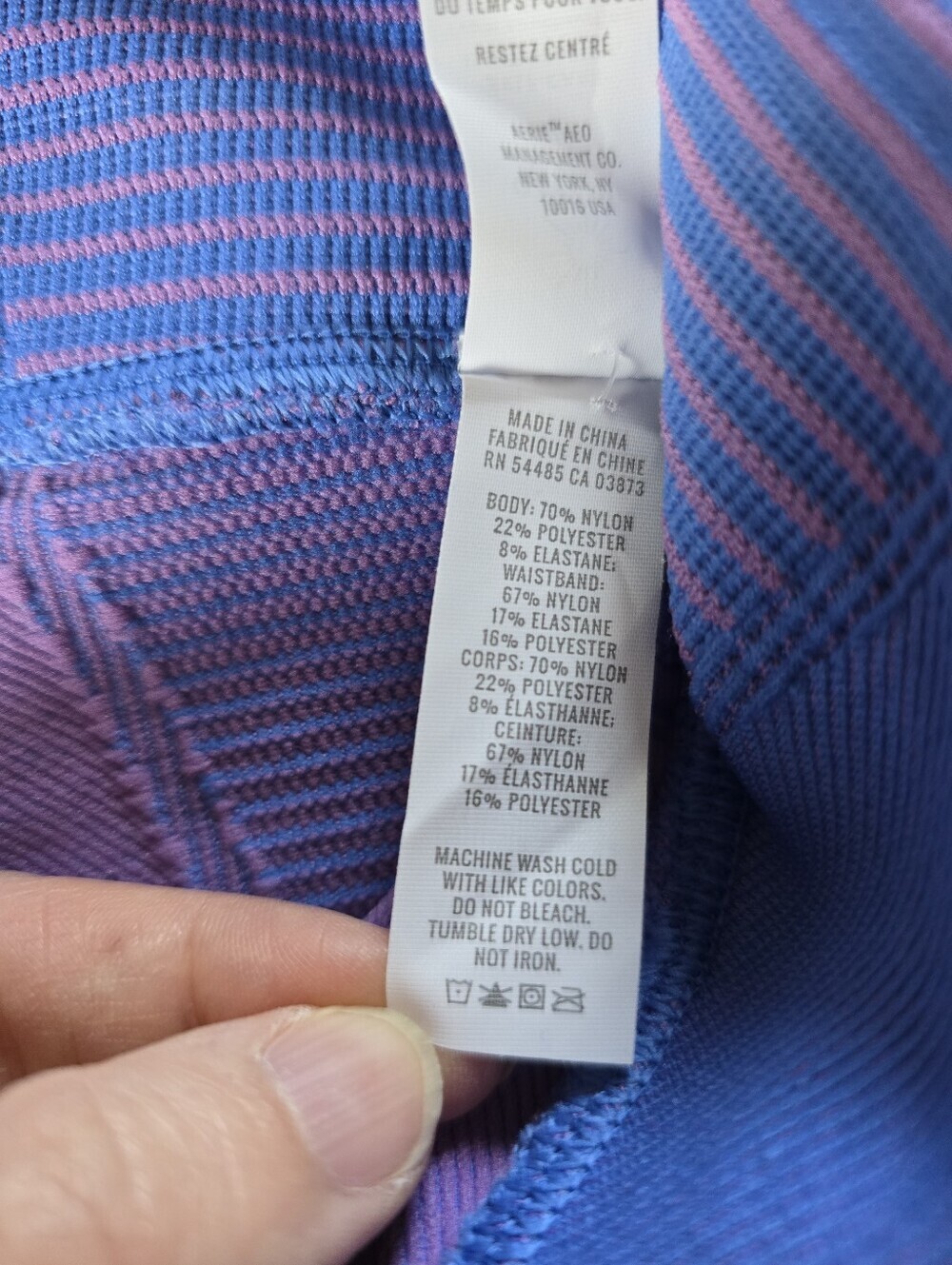 Aerie Offline▪️Seamless 7/8 High Rise Two Tone Ribbed Leggings - Picture 9 of 9